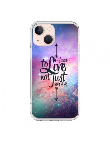 Cover iPhone 13 Mini I want to live Voglio Vivere - Eleaxart