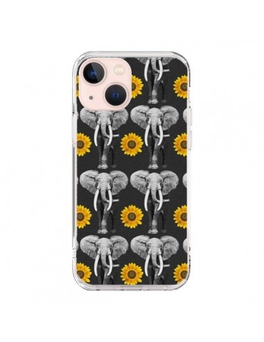 Coque iPhone 13 Mini Elephant Tournesol - Eleaxart