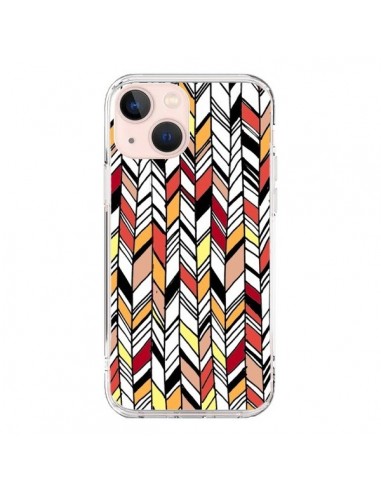 iPhone 13 Mini Case Graphic Aztec Red Orange - Léa Clément