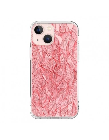 iPhone 13 Mini Case Leaves Cherry Red - Léa Clément