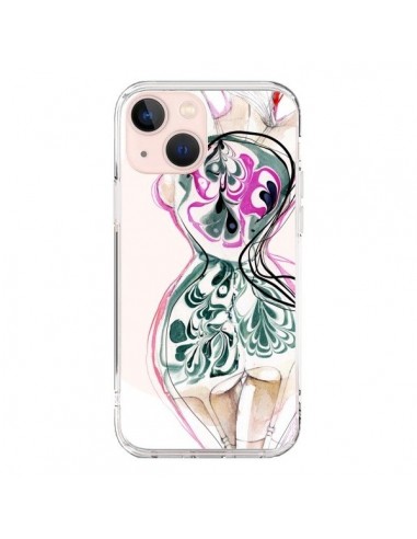 Coque iPhone 13 Mini Femme en fleurs - Elisaveta Stoilova