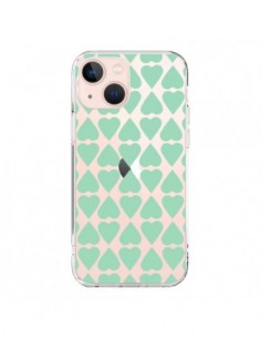 iPhone 13 Mini Case Heart Green Mint Clear - Project M