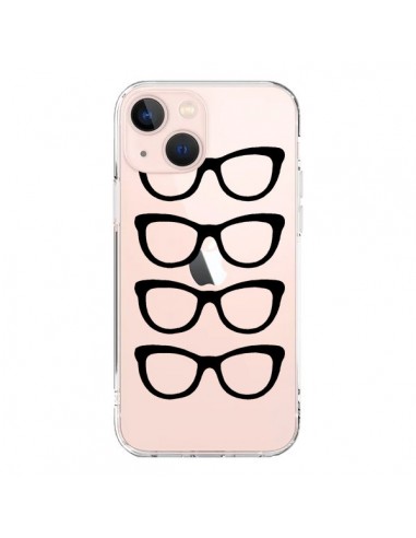 Coque iPhone 13 Mini Sunglasses Lunettes Soleil Noir Transparente - Project M
