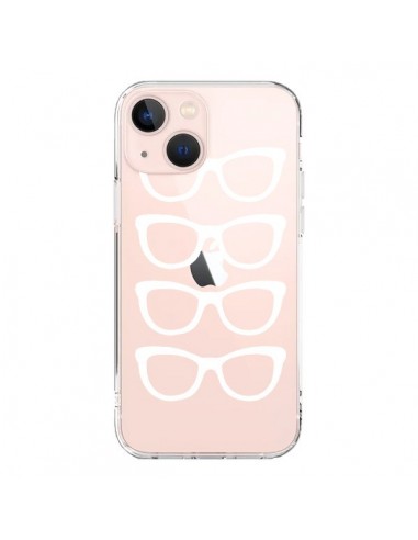 Coque iPhone 13 Mini Sunglasses Lunettes Soleil Blanc Transparente - Project M