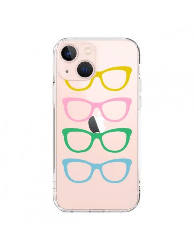 Cover iPhone 13 Mini Occhiali da Sole Colorati Trasparente - Project M