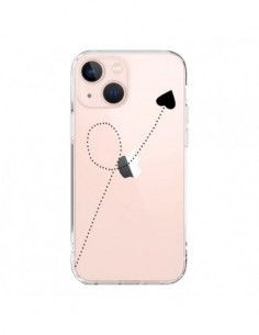 iPhone 13 Mini Case Travel to your Heart Black Clear -...