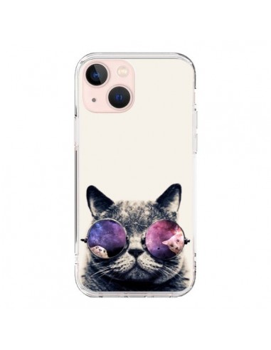 Cover iPhone 13 Mini Gatto con gli occhiali- Gusto NYC