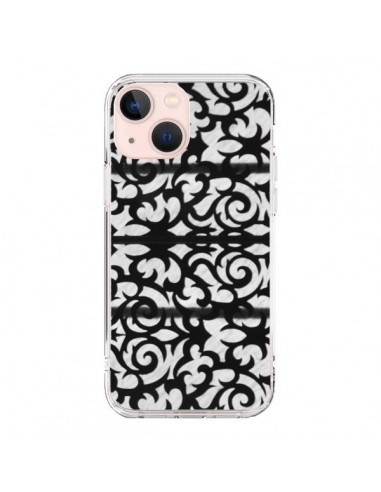 Cover iPhone 13 Mini Astratto Bianco e Nero - Irene Sneddon