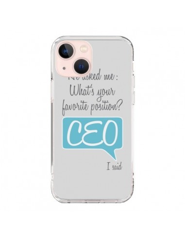 Coque iPhone 13 Mini What's your favorite position CEO I said, bleu - Shop Gasoline