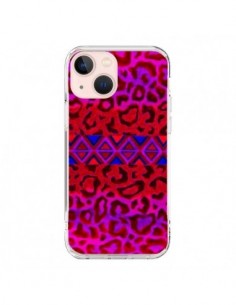 iPhone 13 Mini Case Tribal Leopard Red - Ebi Emporium