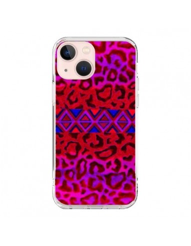 Cover iPhone 13 Mini Tribal Leopardo Rosso - Ebi Emporium