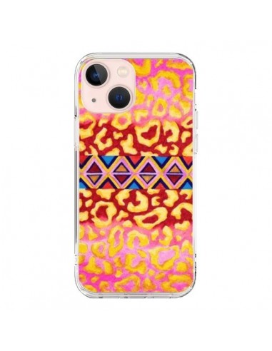 iPhone 13 Mini Case Tribal Leopard Pink - Ebi Emporium