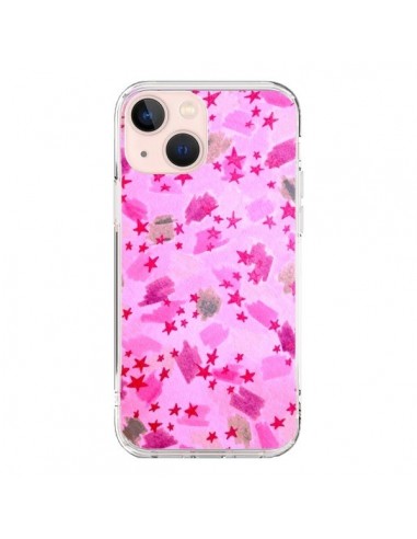 Coque iPhone 13 Mini Stars Etoiles Roses - Ebi Emporium