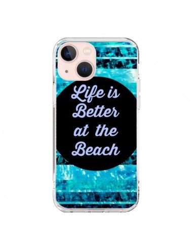 Cover iPhone 13 Mini Life is Better at The Beach - Ebi Emporium