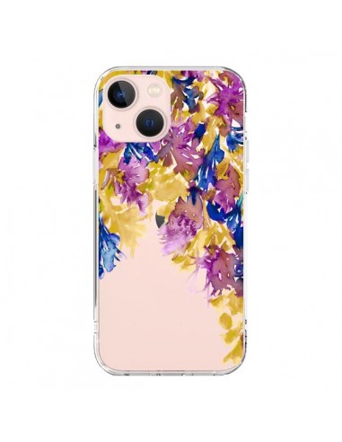 Coque iPhone 13 Mini Cascade Florale Transparente - Ebi Emporium