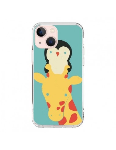Coque iPhone 13 Mini Girafe Pingouin Meilleure Vue Better View - Jay Fleck