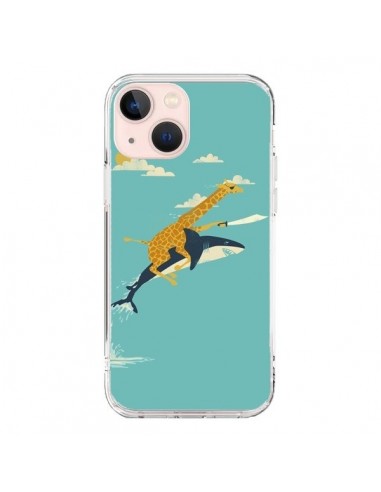 Coque iPhone 13 Mini Girafe Epee Requin Volant - Jay Fleck