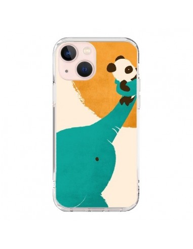 Coque iPhone 13 Mini Elephant Help Panda - Jay Fleck