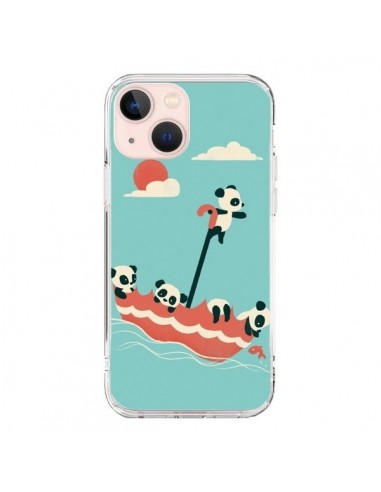 Coque iPhone 13 Mini Parapluie Flottant Panda - Jay Fleck