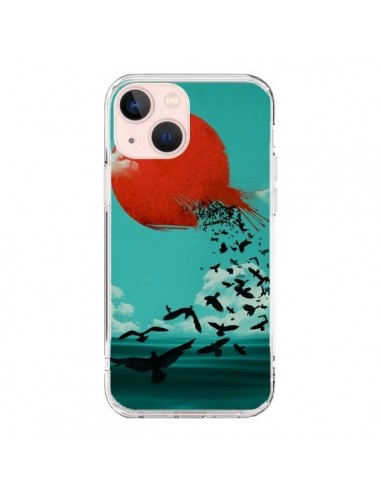 Coque iPhone 13 Mini Soleil Oiseaux Mer - Jay Fleck