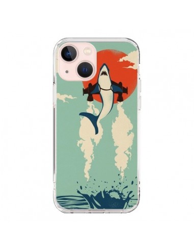 Coque iPhone 13 Mini Requin Avion Volant - Jay Fleck
