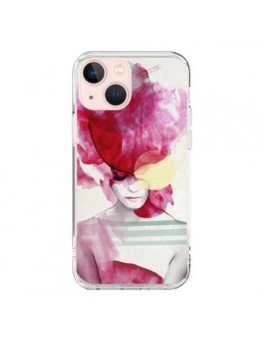 Coque iPhone 13 Mini Bright Pink Portrait Femme - Jenny Liz Rome