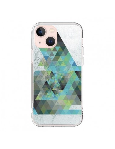 Coque iPhone 13 Mini Azteque Gheo Vert - Javier Martinez