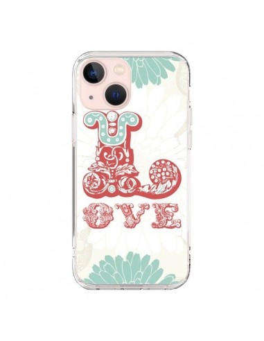 Coque iPhone 13 Mini Love Fleurs Flourish - Javier Martinez