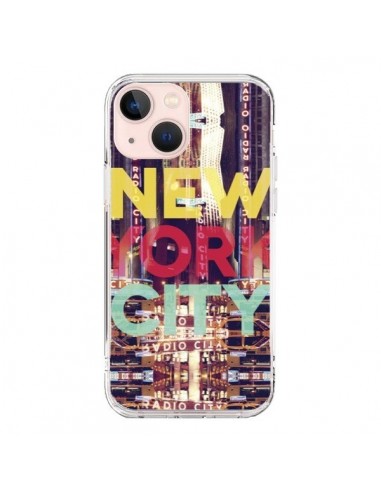 Coque iPhone 13 Mini New York City Buildings - Javier Martinez