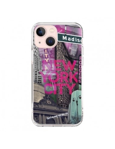 Coque iPhone 13 Mini New York City Rose - Javier Martinez