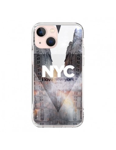 Coque iPhone 13 Mini I Love New York City Orange - Javier Martinez