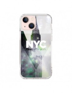 Cover iPhone 13 Mini I Love New York City Grigio Viola...