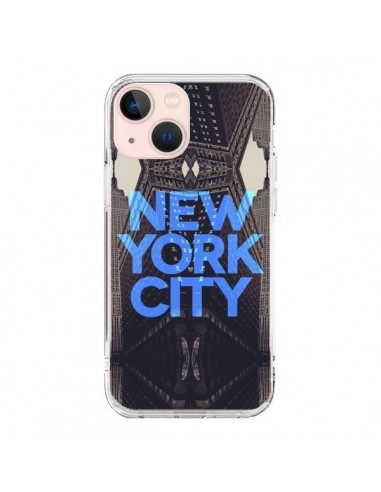 Coque iPhone 13 Mini New York City Bleu - Javier Martinez