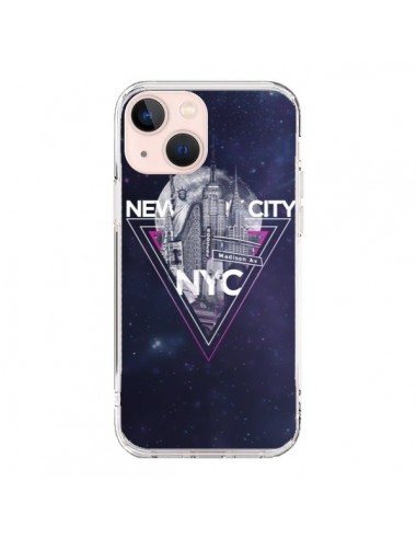 Coque iPhone 13 Mini New York City Triangle Rose - Javier Martinez