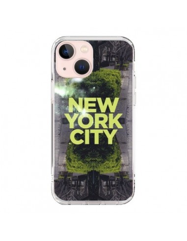 Coque iPhone 13 Mini New York City Vert - Javier Martinez