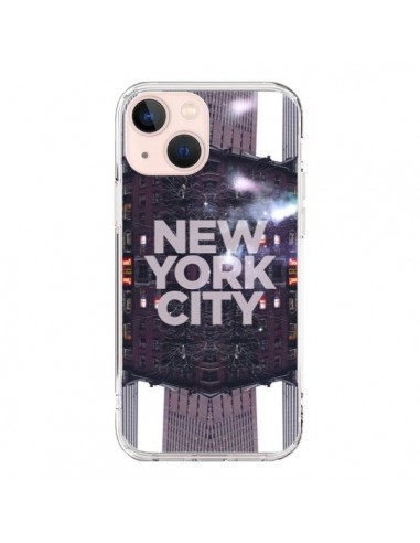Coque iPhone 13 Mini New York City Violet - Javier Martinez