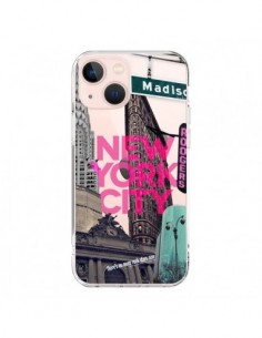 Cover iPhone 13 Mini New Yorck City NYC Trasparente -...