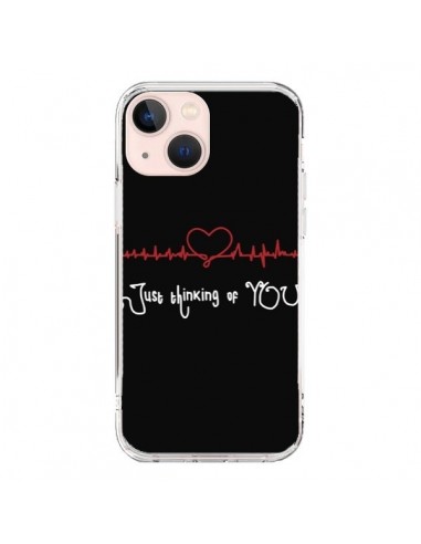 Coque iPhone 13 Mini Just Thinking of You Coeur Love Amour - Julien Martinez