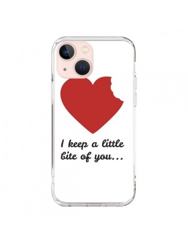 Coque iPhone 13 Mini I Keep a little bite of you Coeur Love Amour - Julien Martinez