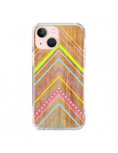 Cover iPhone 13 Mini Wooden Chevron Rosa Legno Azteco...