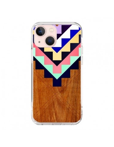 iPhone 13 Mini Case Wooden Tribal Wood Aztec Aztec Tribal - Jenny Mhairi