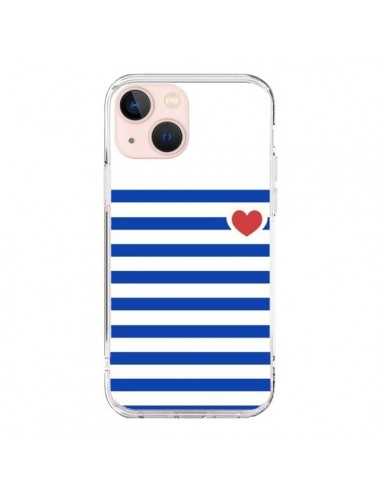 Coque iPhone 13 Mini Mariniere Coeur - Jonathan Perez