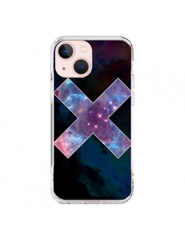 Coque iPhone 13 Mini Nebula Cross Croix Galaxie - Jonathan Perez