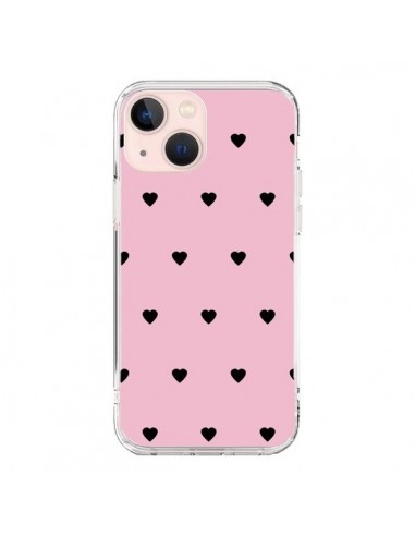 Coque iPhone 13 Mini Coeurs Roses - Jonathan Perez