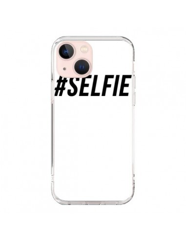 Coque iPhone 13 Mini Hashtag Selfie Noir Vertical - Jonathan Perez