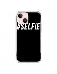 Coque iPhone 13 Mini Hashtag Selfie Blanc Vertical -...