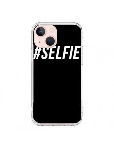 Coque iPhone 13 Mini Hashtag Selfie Blanc Vertical - Jonathan Perez