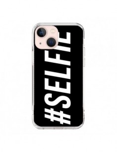 Coque iPhone 13 Mini Hashtag Selfie Noir Horizontal -...