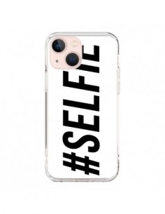 Cover iPhone 13 Mini Hashtag Selfie Bianco Orizzontale -...