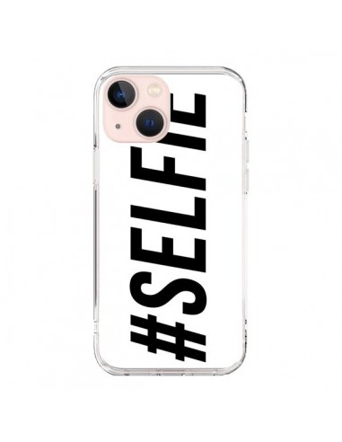 Coque iPhone 13 Mini Hashtag Selfie Blanc Horizontal - Jonathan Perez